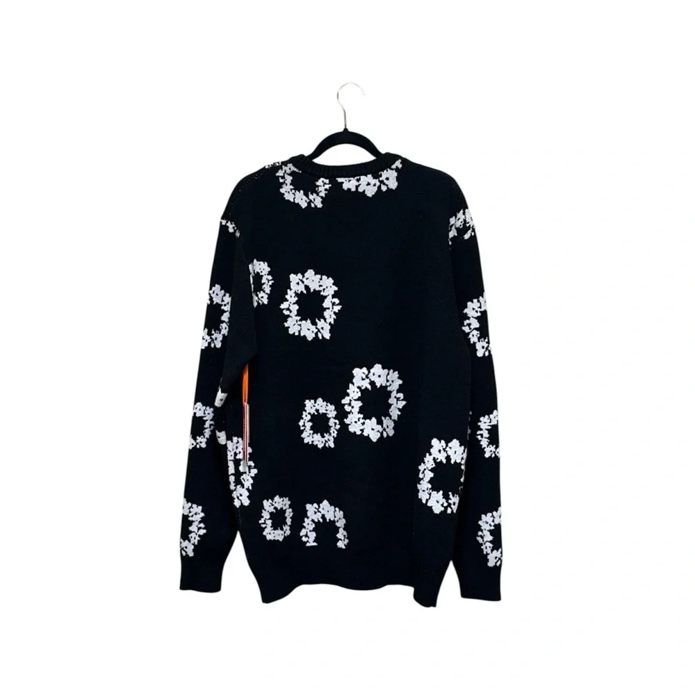 RGSTR,Floral Patterned Black Sweater,Size XL,100% Polyester,NWT